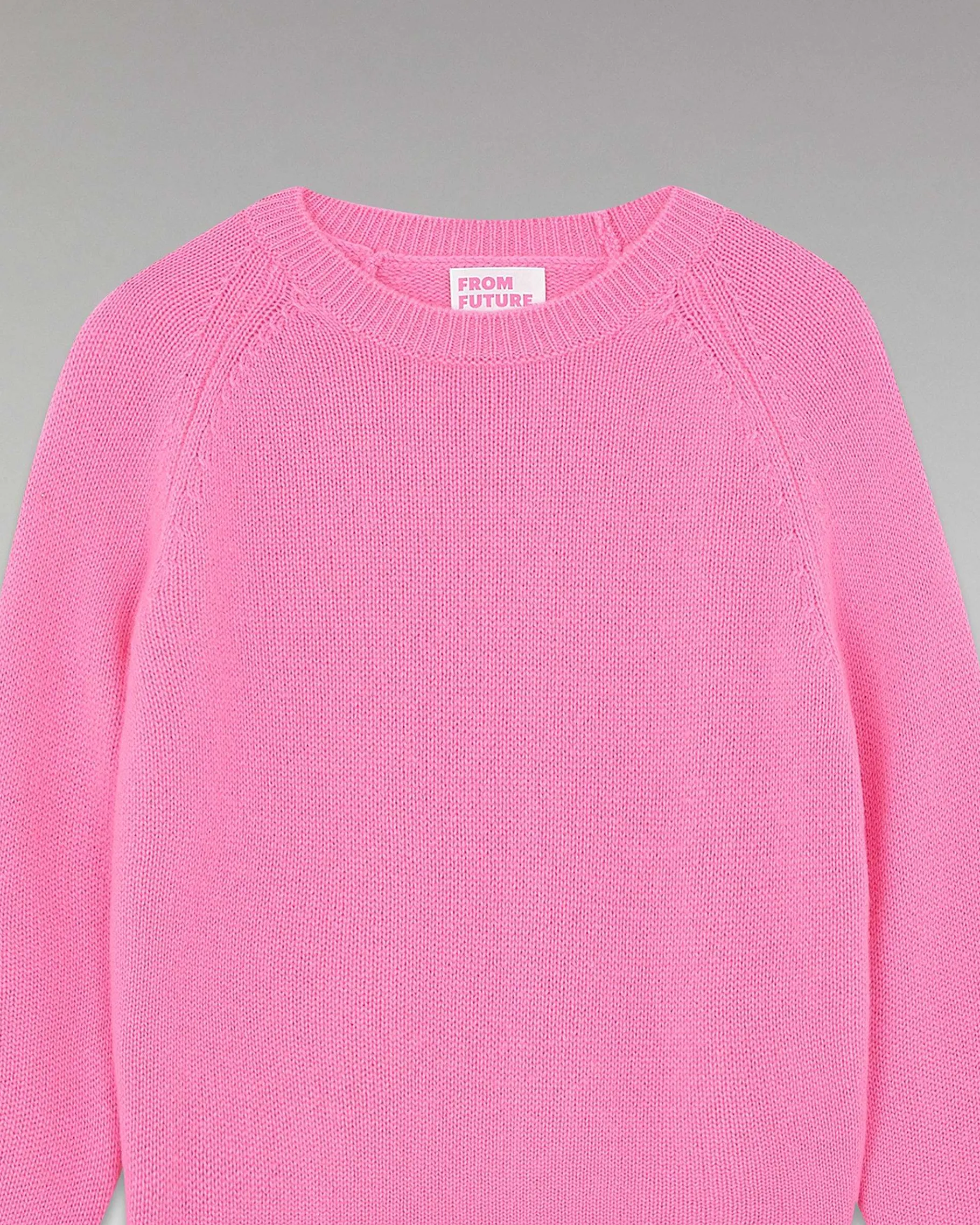 Hot FROM FUTURE Pull Col Rond Raglan Sparkle Pink