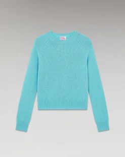 Online FROM FUTURE Pull Col Rond Raglan Acid Blue