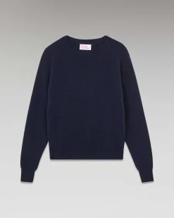 Discount FROM FUTURE Pull Col Rond Raglan Navy