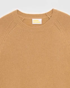 Best FROM FUTURE Pull Col Rond Raglan Camel