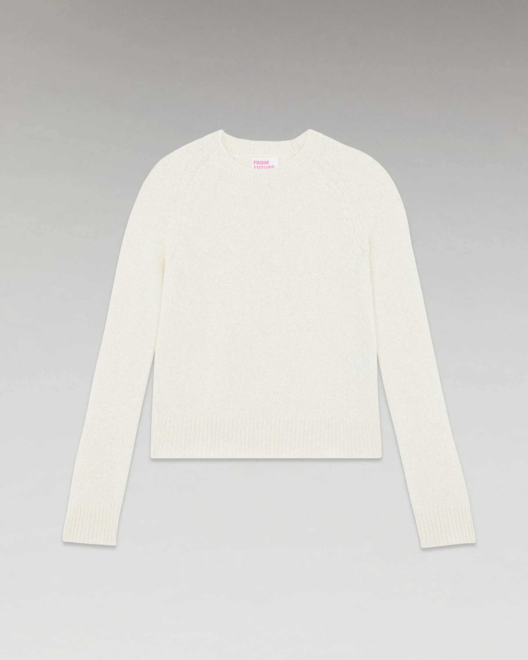 Online FROM FUTURE Pull Col Rond Raglan Ecru