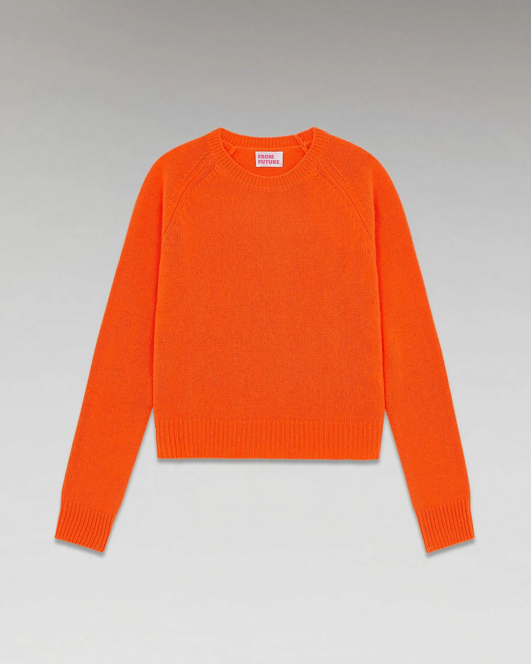Discount FROM FUTURE Pull Col Rond Raglan Disco Orange