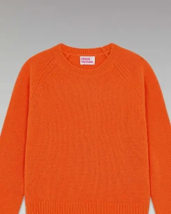 Discount FROM FUTURE Pull Col Rond Raglan Disco Orange