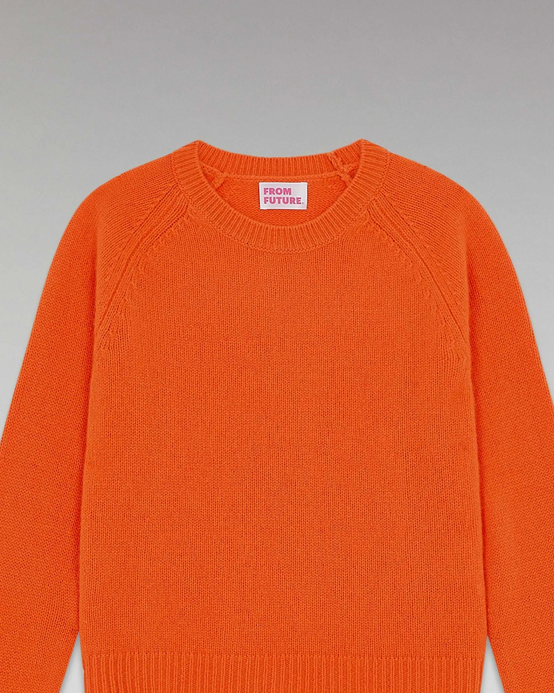 Discount FROM FUTURE Pull Col Rond Raglan Disco Orange