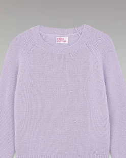 New FROM FUTURE Pull Col Rond Raglan Sweet Lilac