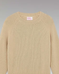 Clearance FROM FUTURE Pull Col Rond Raglan Beige