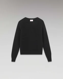 Discount FROM FUTURE Pull Col Rond Raglan Oversize Noir
