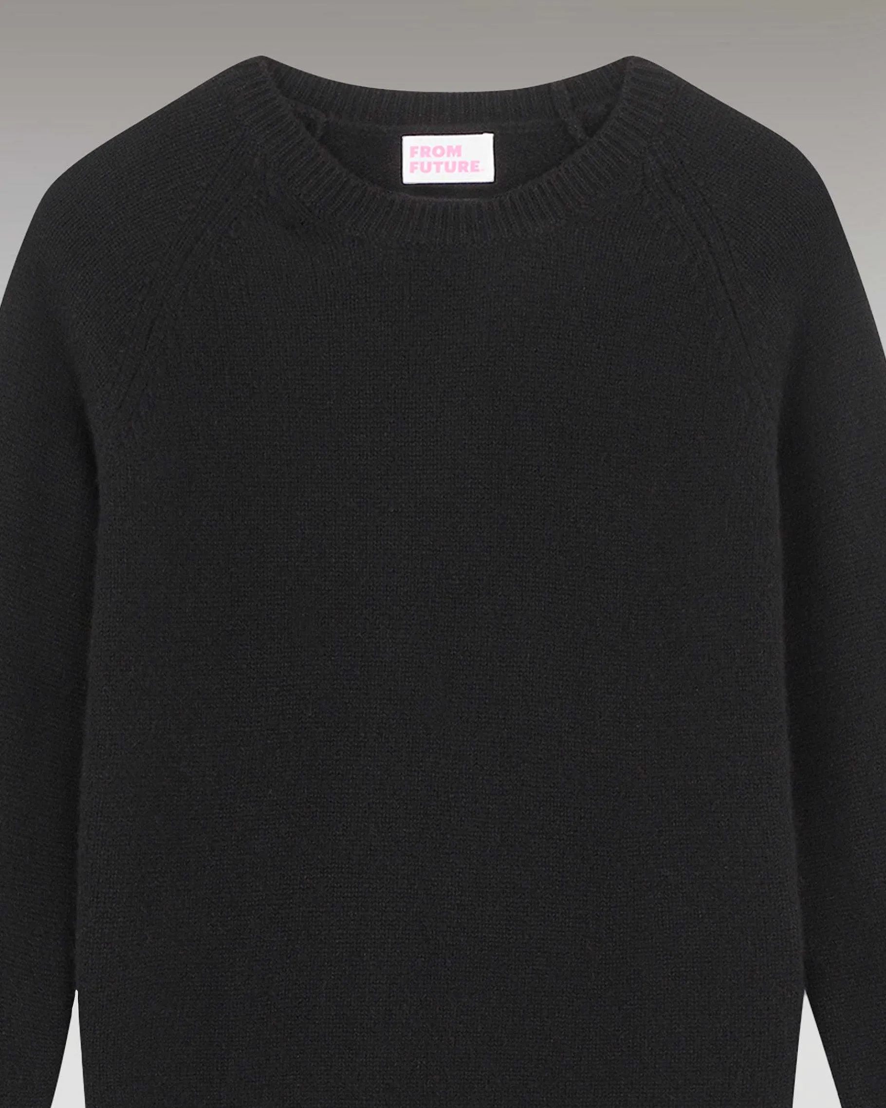 Discount FROM FUTURE Pull Col Rond Raglan Oversize Noir