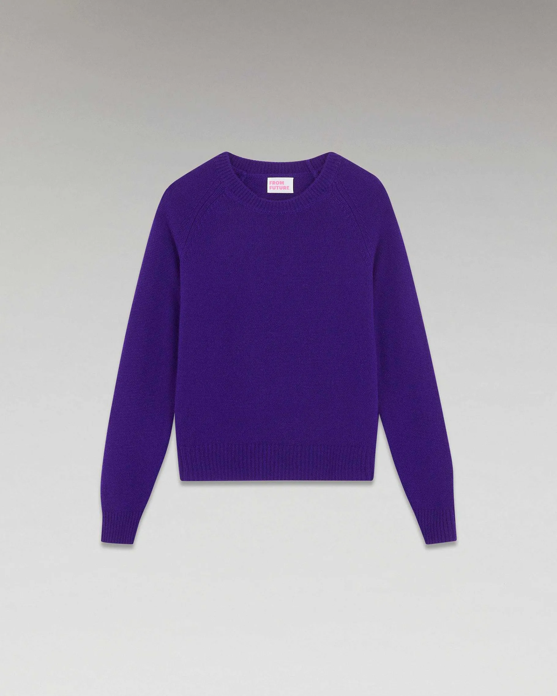 Outlet FROM FUTURE Pull Col Rond Raglan Oversize Intense Purple
