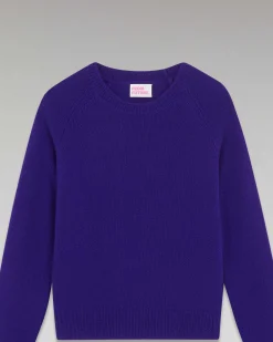 Outlet FROM FUTURE Pull Col Rond Raglan Oversize Intense Purple