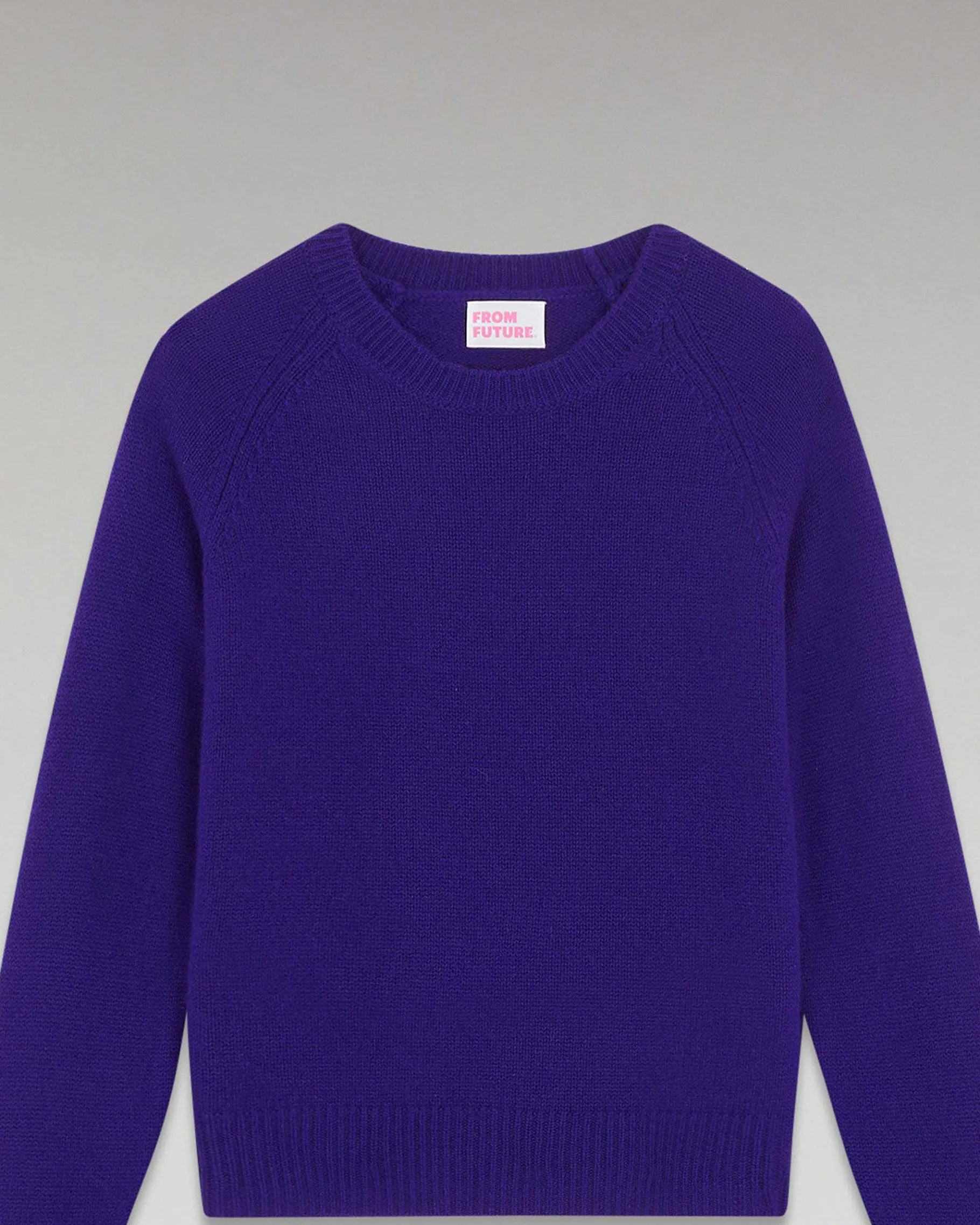 Outlet FROM FUTURE Pull Col Rond Raglan Oversize Intense Purple
