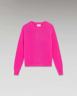 Online FROM FUTURE Pull Col Rond Raglan Oversize Flash Pink