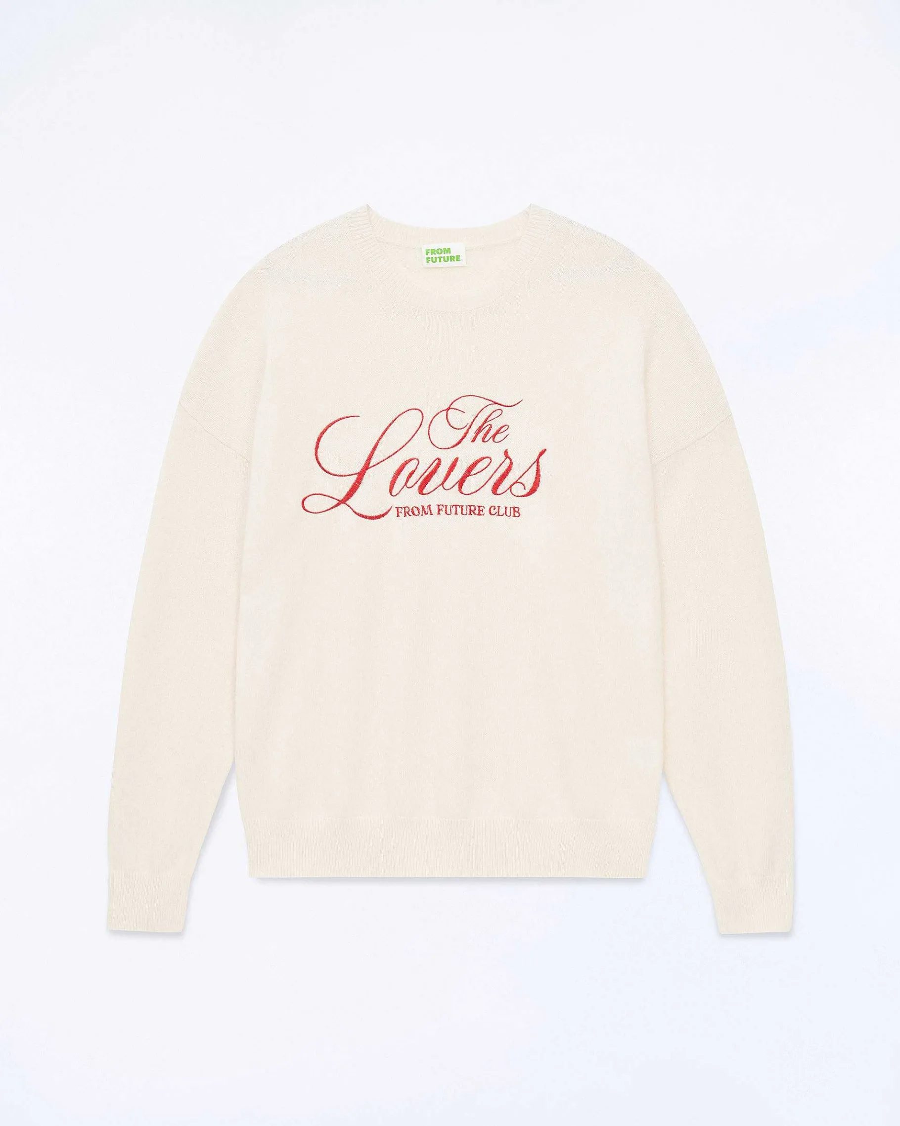 Online FROM FUTURE Pull Col Rond The Lovers Ecru