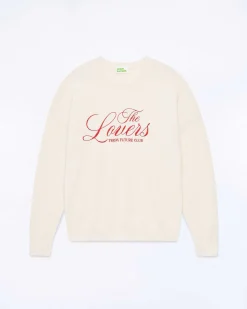 Clearance FROM FUTURE Pull Col Rond The Lovers Ecru