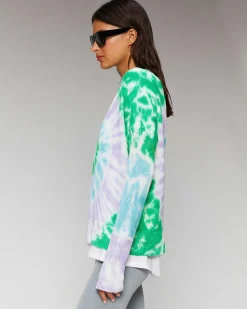 Online FROM FUTURE Pull Col Rond Tie And Dye Td Sweet Lilac