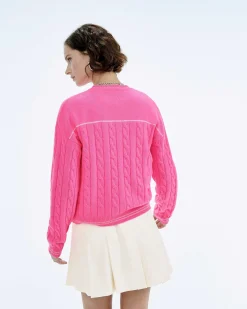 New FROM FUTURE Pull Col Rond Torsades Future Magic Pink