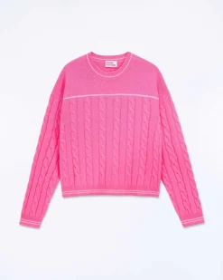 New FROM FUTURE Pull Col Rond Torsades Future Magic Pink