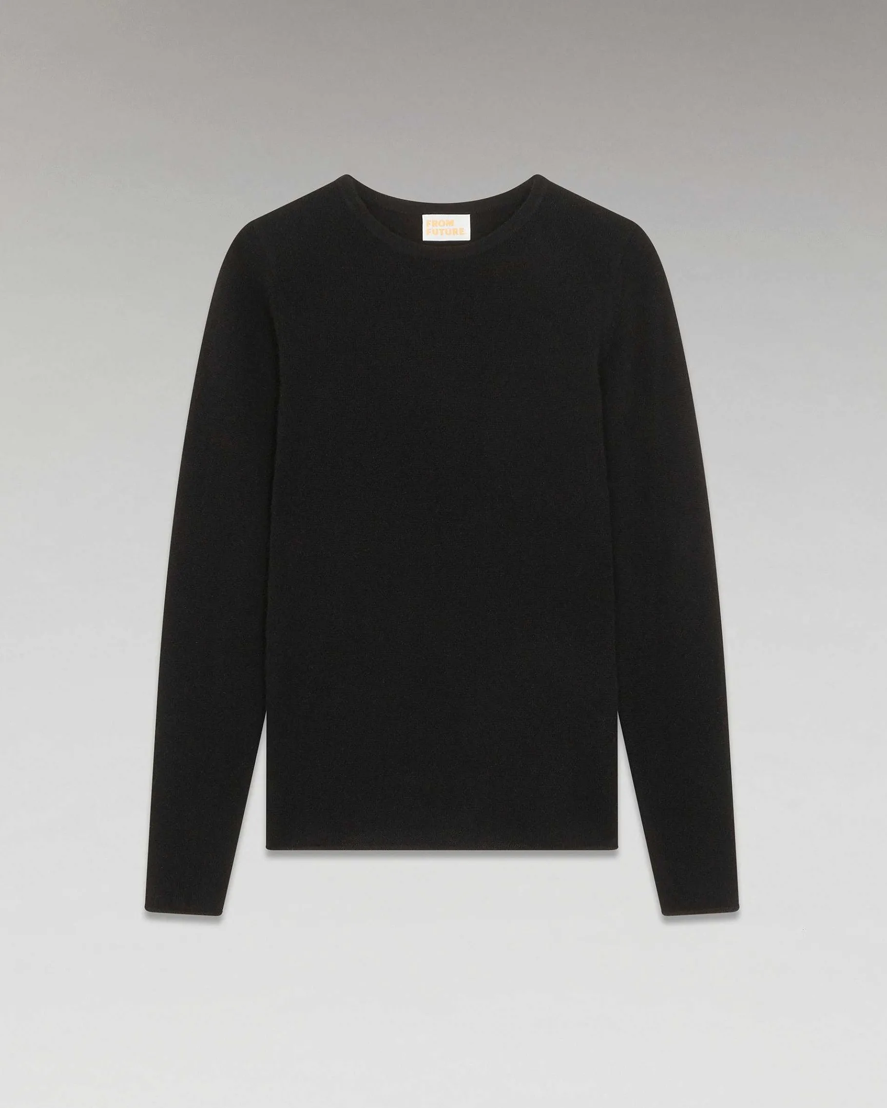 Outlet FROM FUTURE Pull Col Rond T-Shirt Leger Noir