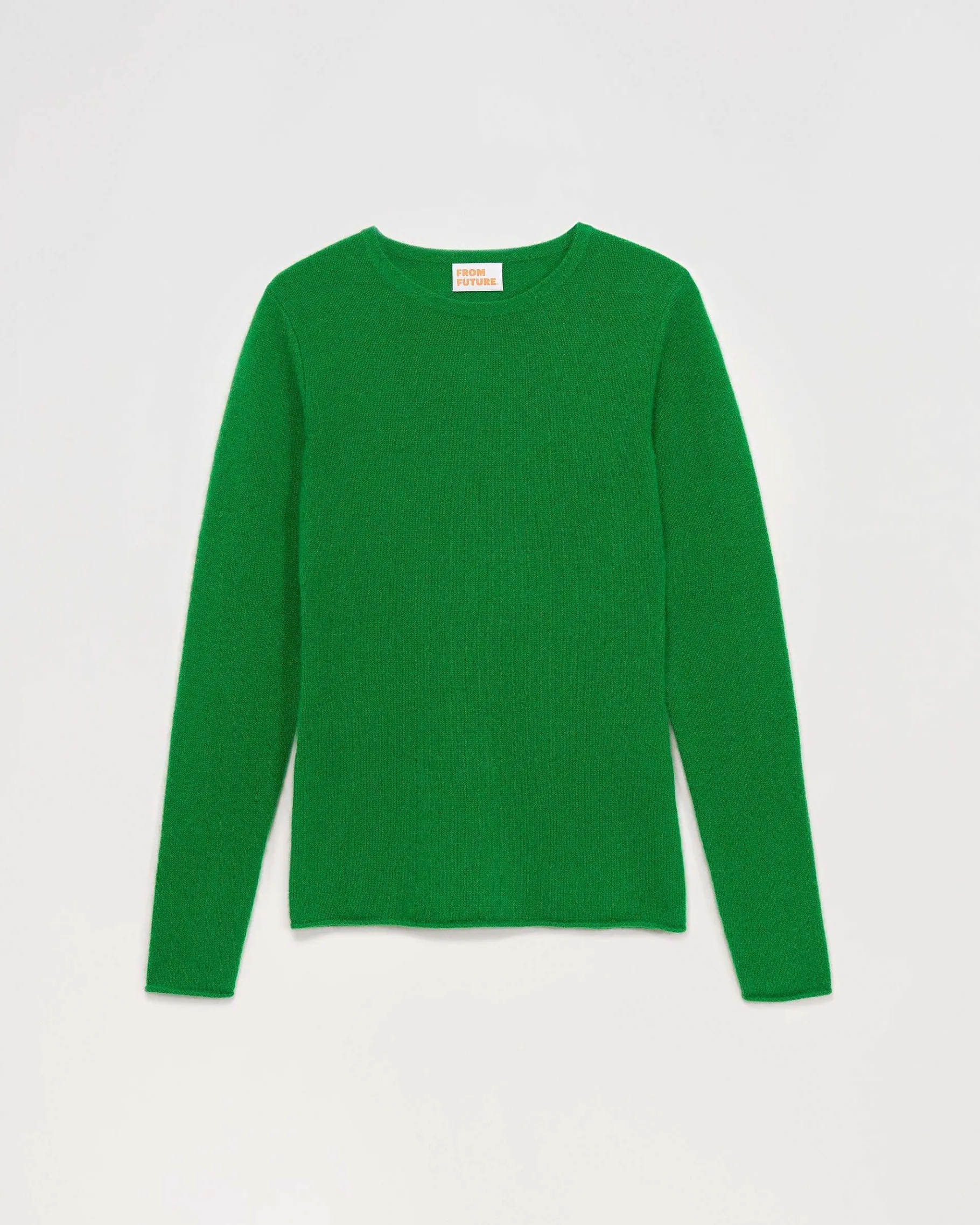 Outlet FROM FUTURE Pull Col Rond T-Shirt Leger Vert Gazon