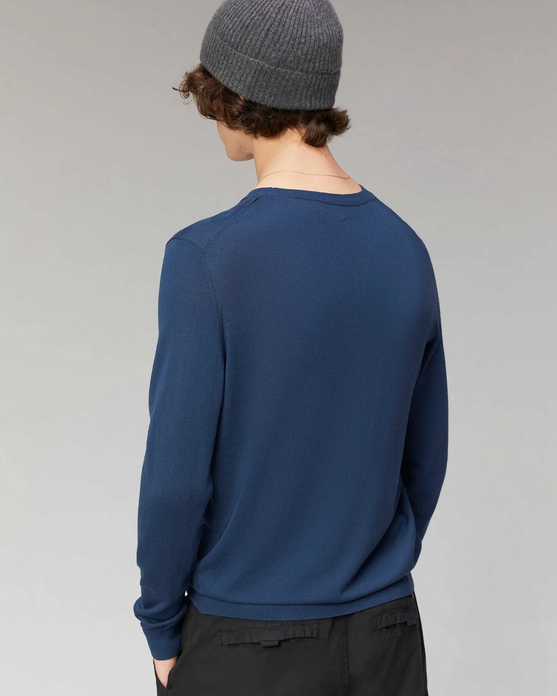FROM FUTURE Pull Col Rond Uni Noir