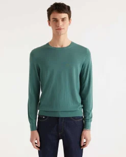 Sale FROM FUTURE Pull Col Rond Uni Rouge Vif