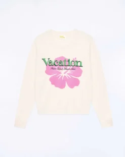Hot FROM FUTURE Pull Col Rond Vacation Ecru