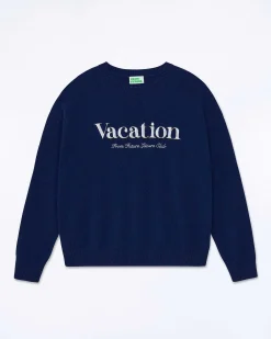 Online FROM FUTURE Pull Col Rond Vacation Club College Blue