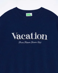 Outlet FROM FUTURE Pull Col Rond Vacation Club College Blue