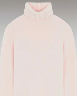 Clearance FROM FUTURE Pull Col Roule Basique Rose Poudre