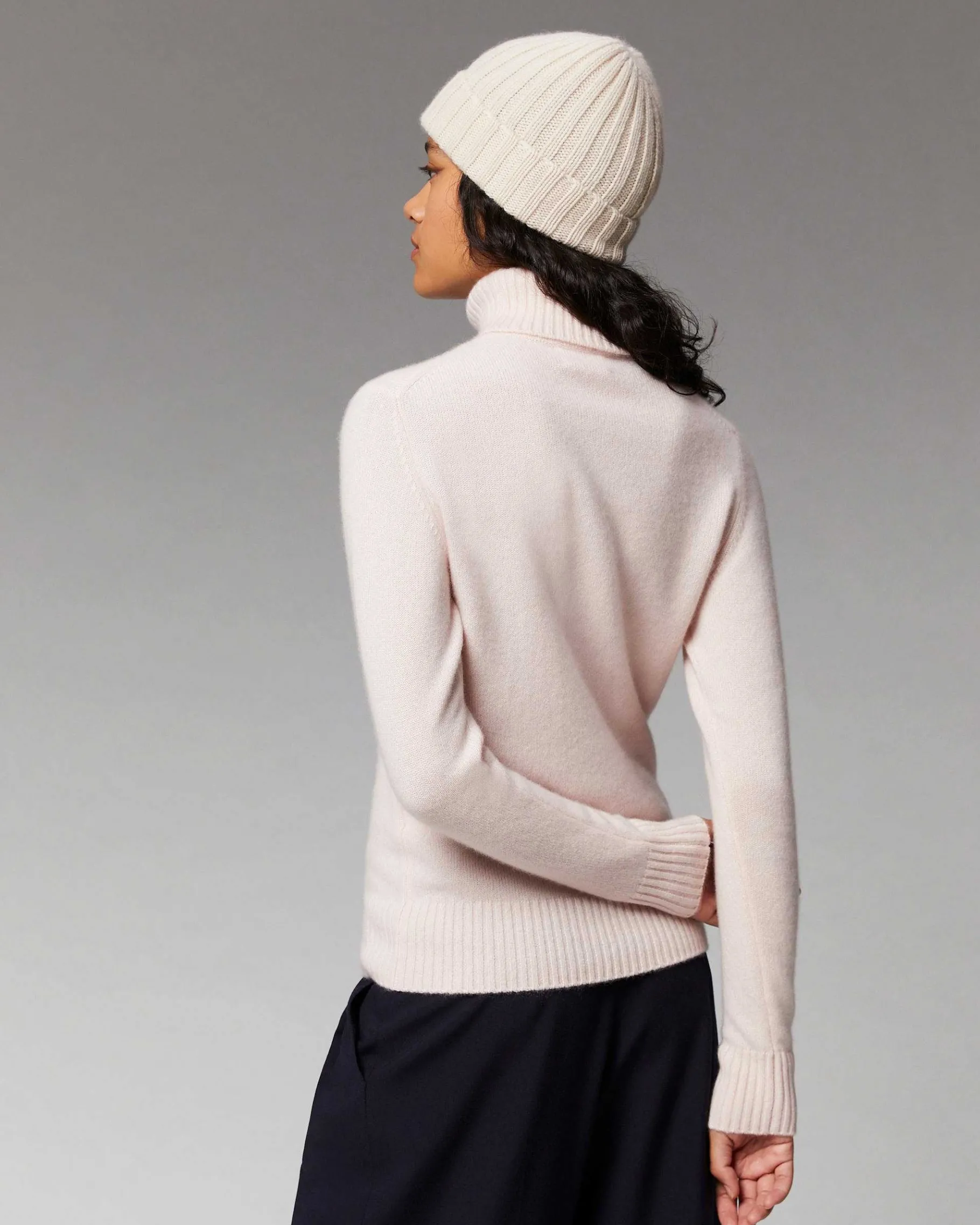 Outlet FROM FUTURE Pull Col Roule Basique Noir
