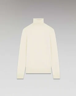 Best FROM FUTURE Pull Col Roule Basique Ecru
