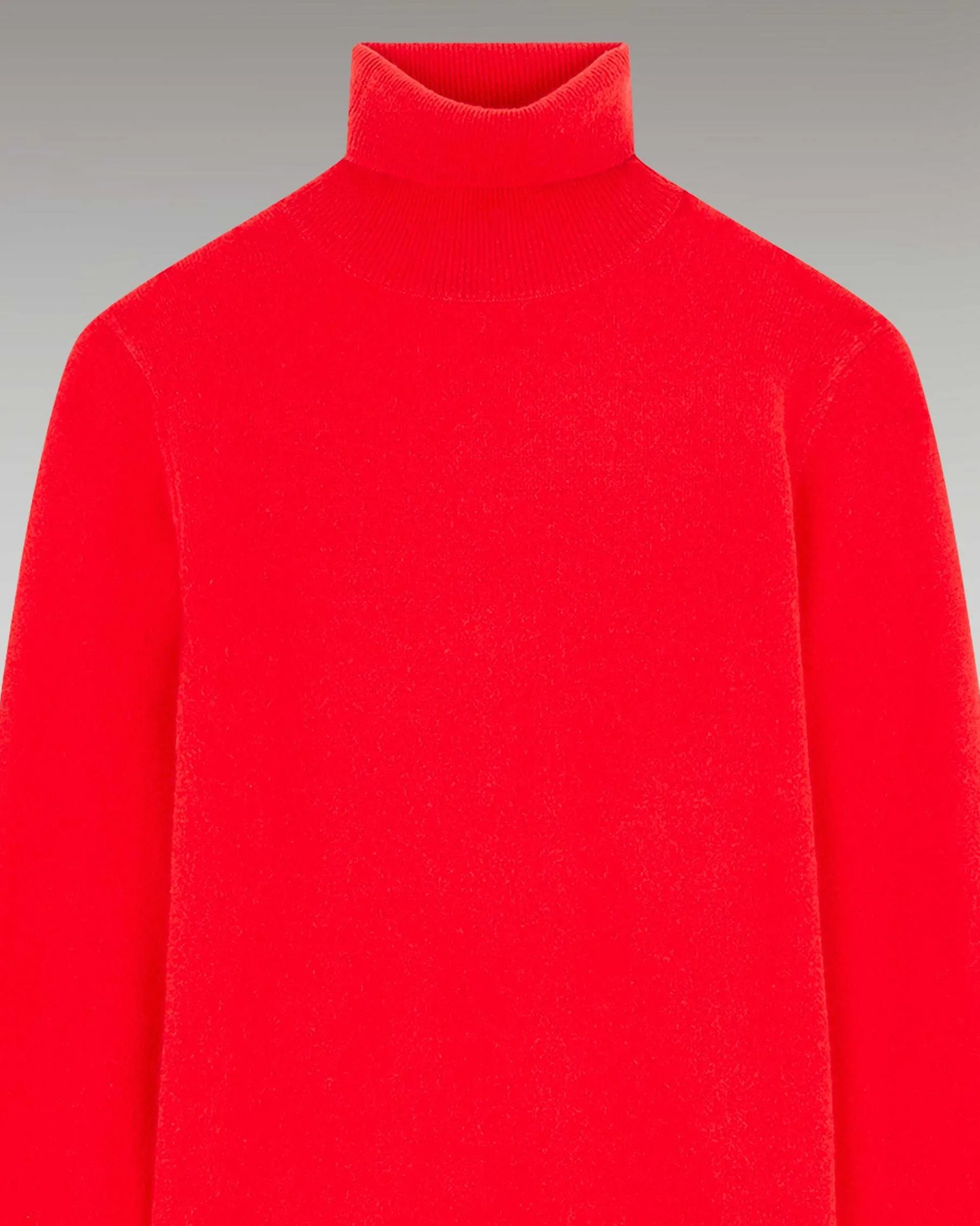 Discount FROM FUTURE Pull Col Roule Basique Rouge Vif