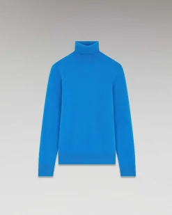 Outlet FROM FUTURE Pull Col Roule Basique Disco Blue