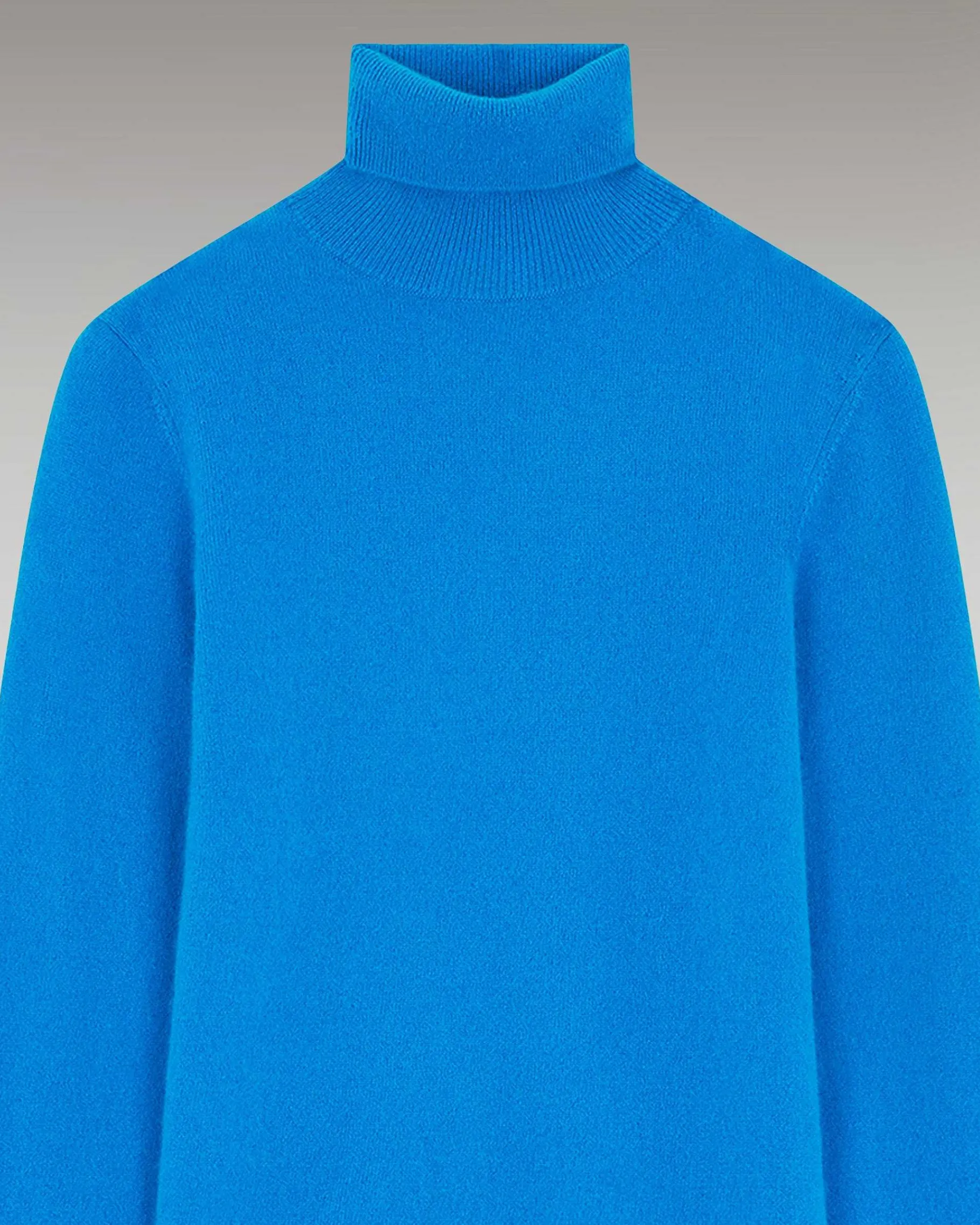 Outlet FROM FUTURE Pull Col Roule Basique Disco Blue