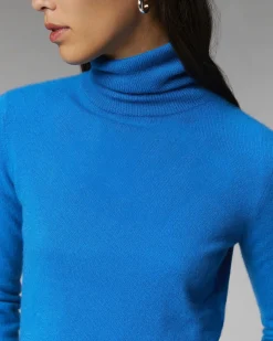Outlet FROM FUTURE Pull Col Roule Basique Disco Blue