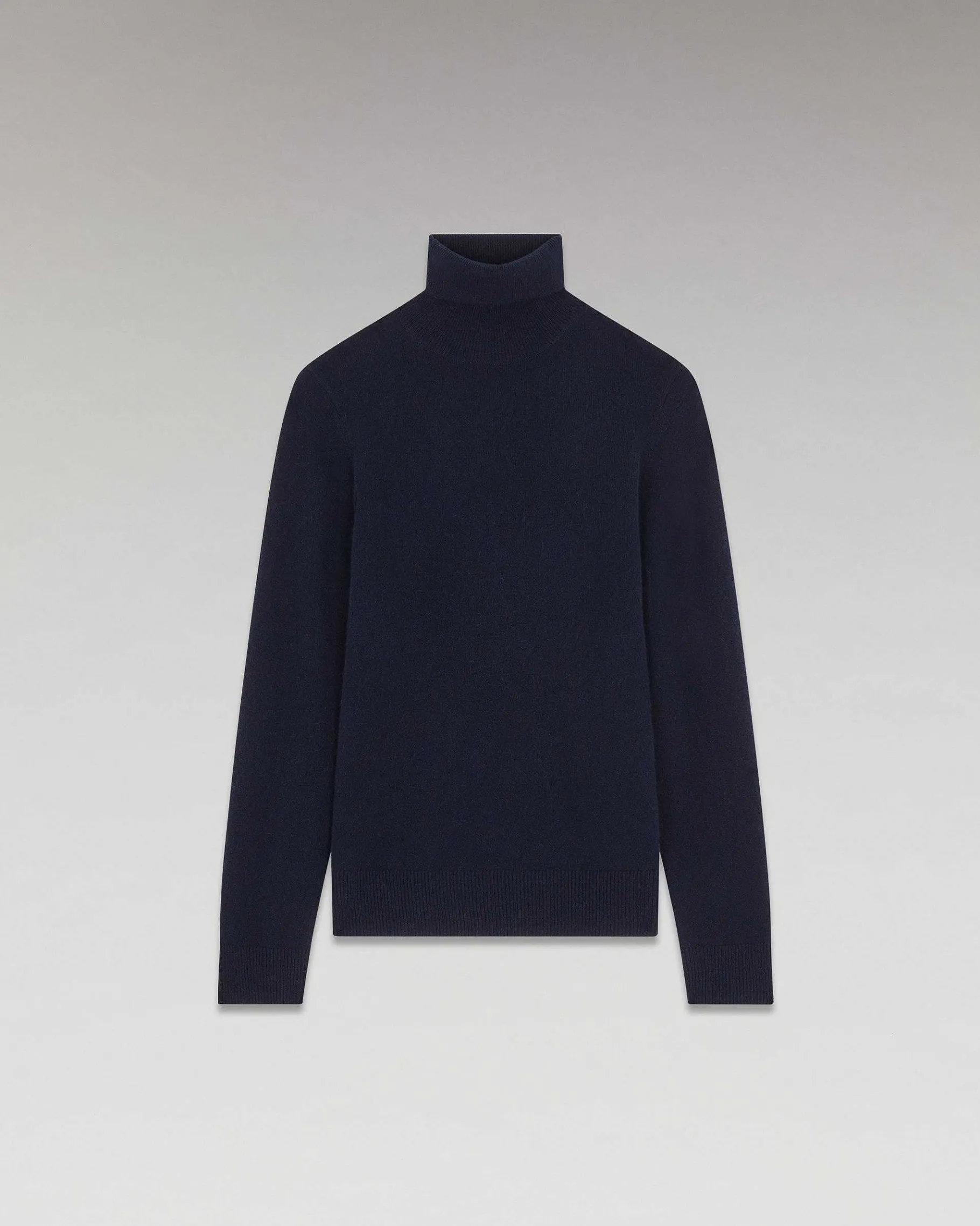 New FROM FUTURE Pull Col Roule Basique Navy