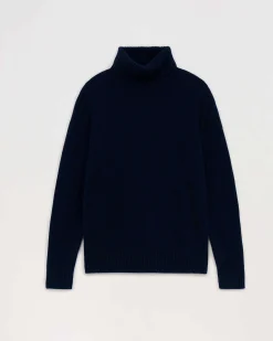 Sale FROM FUTURE Pull Col Roule Basique Navy