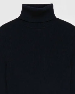 Online FROM FUTURE Pull Col Roule Basique Navy
