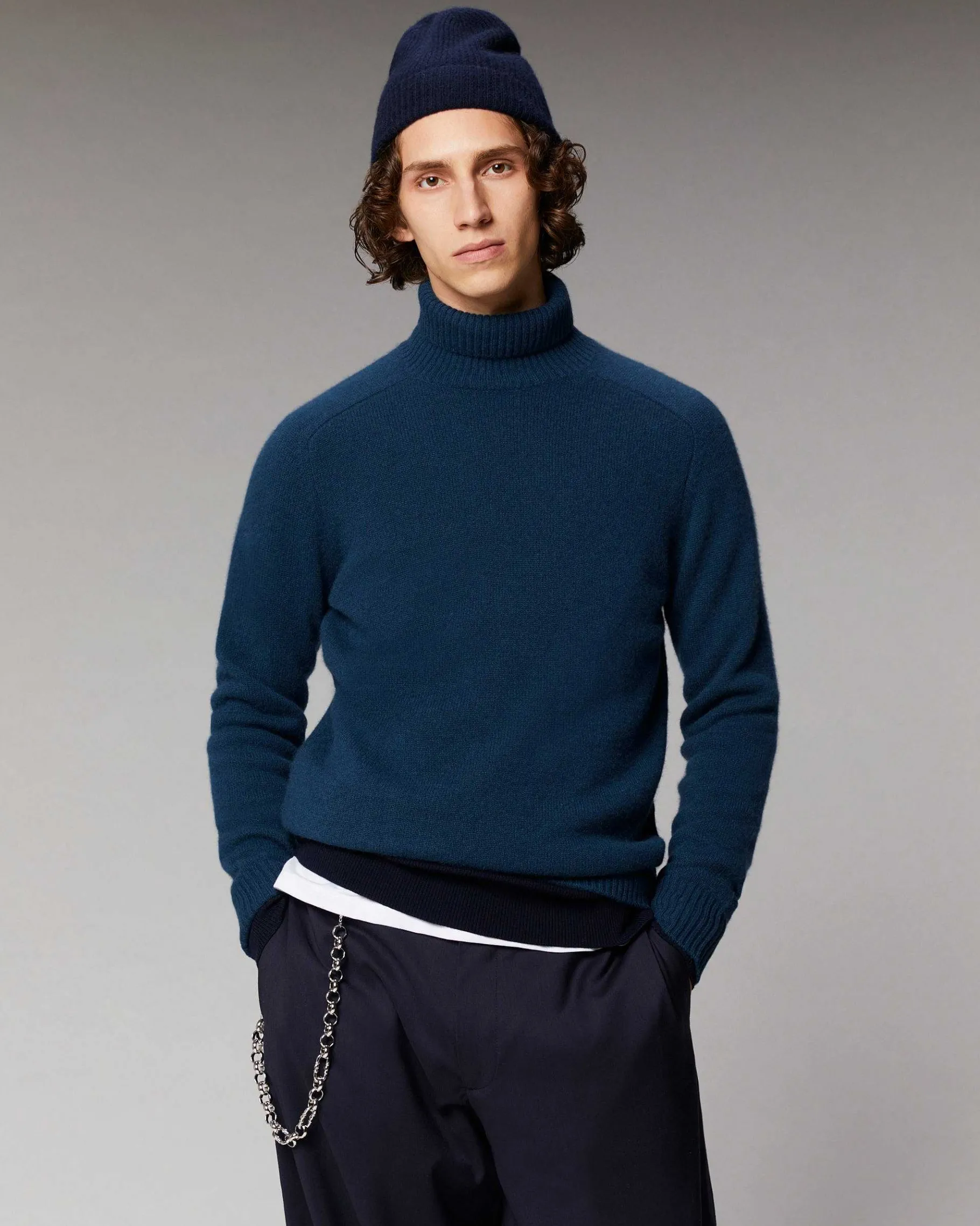 Clearance FROM FUTURE Pull Col Roule Manches Marteau Moonlight Blue