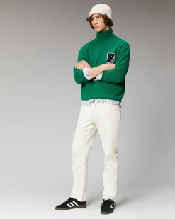 FROM FUTURE Pull Col Roule Oversize Forest Green