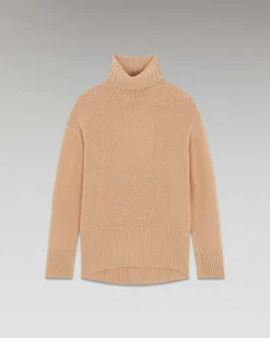 Discount FROM FUTURE Pull Col Roule Oversize Camel