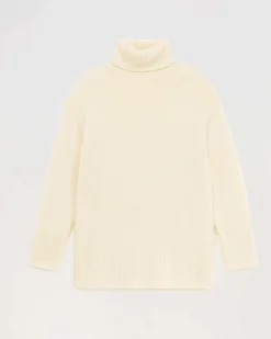 Best FROM FUTURE Pull Col Roule Oversize Ecru