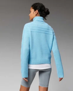 Discount FROM FUTURE Pull Col Roule Torsades Epais Acid Blue