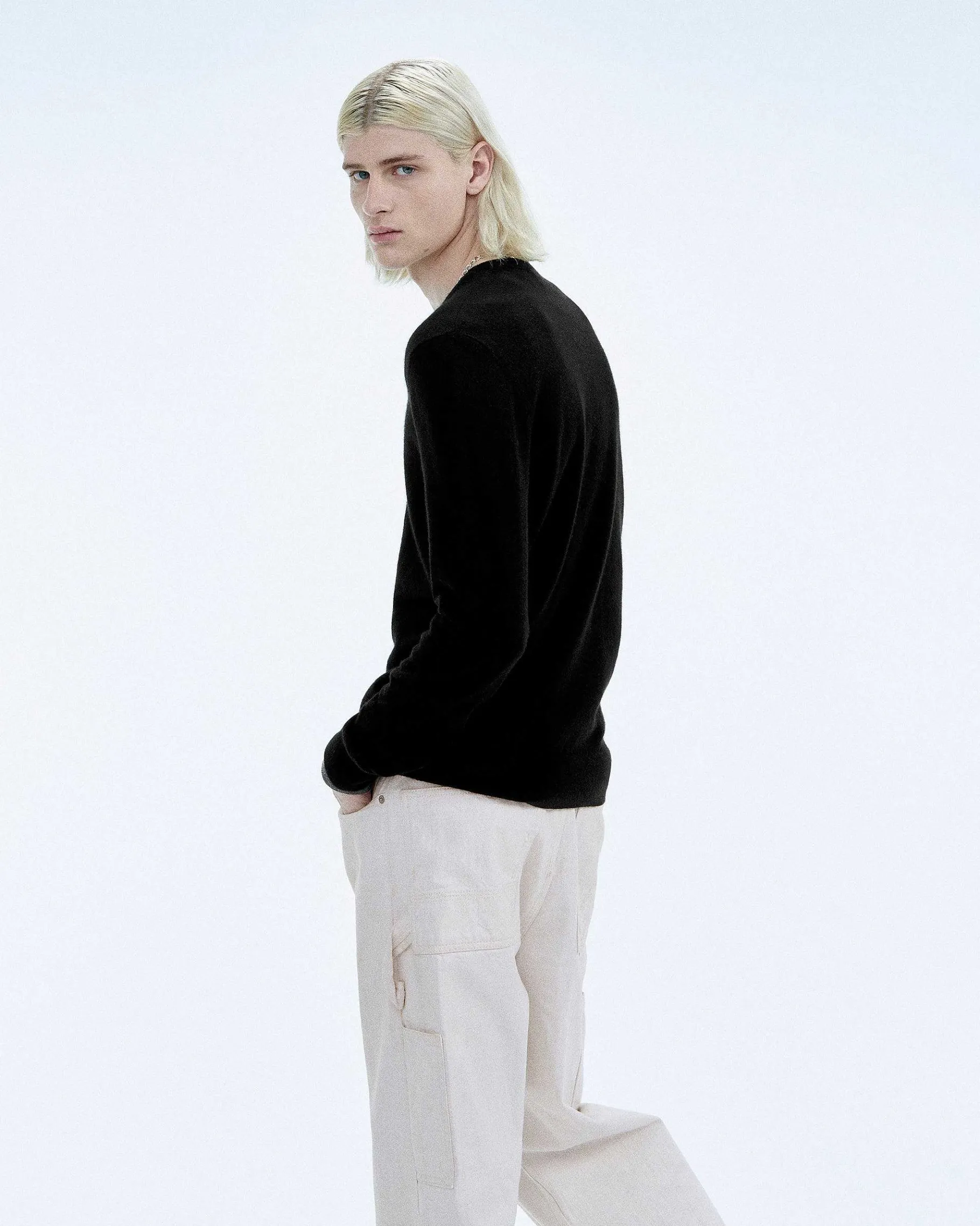Hot FROM FUTURE Pull Col V Navy