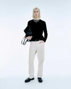 Hot FROM FUTURE Pull Col V Navy