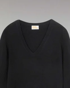 Online FROM FUTURE Pull Col V Basique Noir