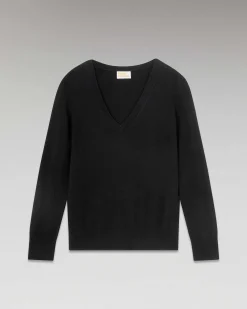 Online FROM FUTURE Pull Col V Basique Noir