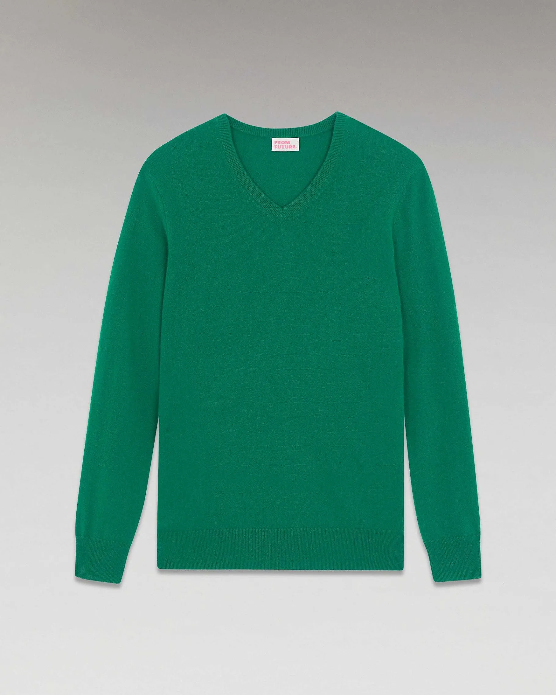 Best FROM FUTURE Pull Col V Basique Forest Green