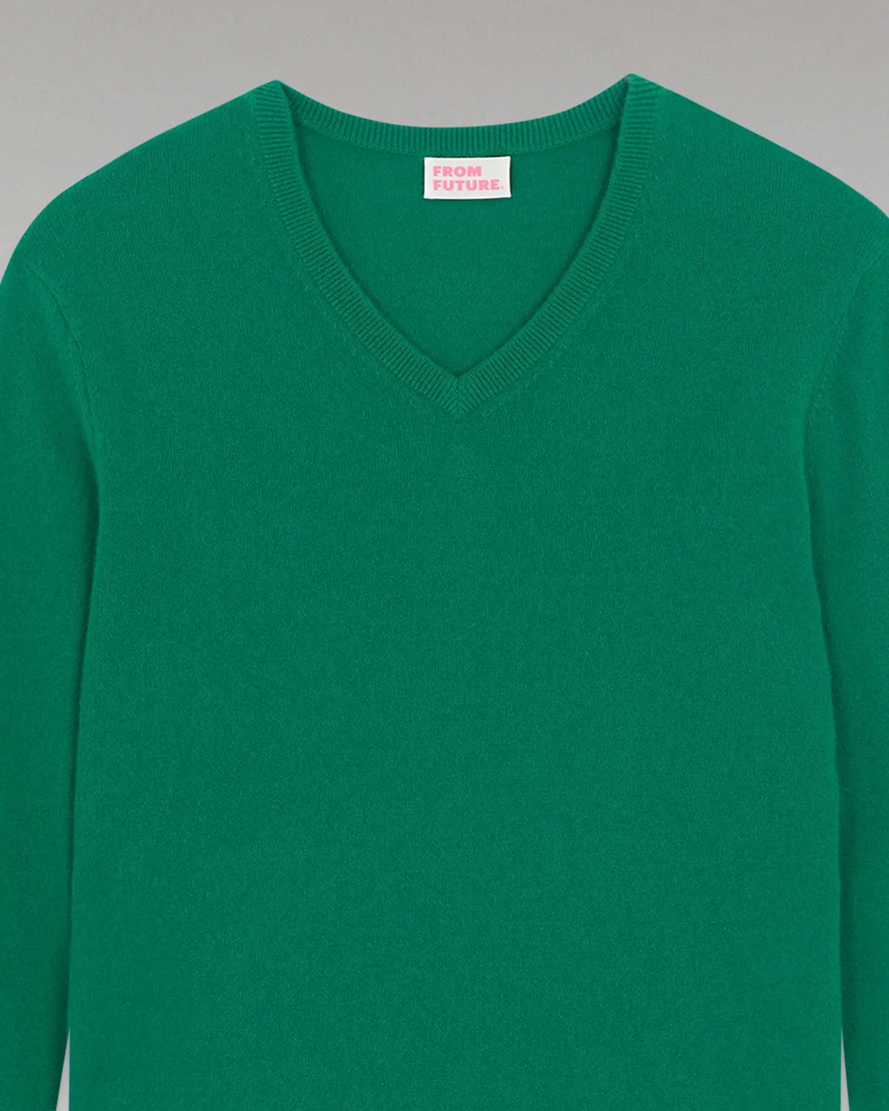 Best FROM FUTURE Pull Col V Basique Forest Green