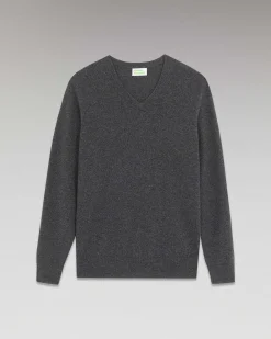 New FROM FUTURE Pull Col V Basique Anthracite